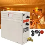 12KW Steam Sauna Generator Kit, Shower Steam Generator with Self-draining Sytem, LED Digital Controller for 18M³ Space, Suitable for Sauna/Shower/Bath/SPA 3KW