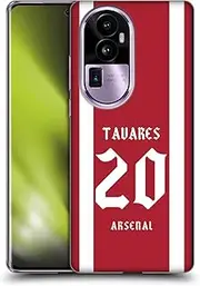 Head Case Designs Officially Licensed Arsenal FC Nuno Tavares 2021/22 Players Home Kit Soft Gel Case Compatible with Oppo Reno10 Pro+