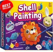 Sea Shell Painting Kit, Arts & Crafts, 12 Shells, 6 Paints & Clays, DIY Molding