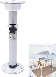 RV Removable Table Leg, Adjustable Telescopic Pedestal, Sturdy and Durability, Aluminum Alloy Boat Pedestal Table Base, 19.7 to 28.3 Inch Height Range, for Caravan Motorhome Yacht
