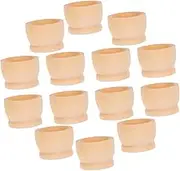 Operitacx 20Pcs Wooden Egg Cups Durable Easter Egg Holder for Home Decoration Non Slip Base for Stable Display for Painting