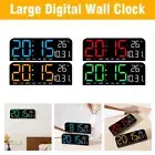 Digital Wall Clock Led AlarmTemperature Humidity Large Night Display 2024 D9H9