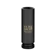 Powerbuilt 1/2 Inch Drive x 11/16 Inch 6 Point Deep Impact Socket - 647173
