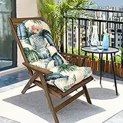 Waterproof High Back Chair Cushion, Indoors/Outdoors Patio Seat Pad Cushion, Outdoor Seat and Back Cushion, Garden Slip Seat Pads, Thick & Comfortable Patio Furniture Chair Cushions(1#)