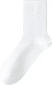 [Yizelli] 3 Pairs Mid Crew Socks for Men Cotton Breathable Mid Calf Socks for Spring Summer