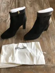 DIANE VON FURSTENBERG Daphne Suede Ankle Boots In Black Size 11 NEW