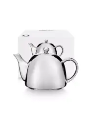 NEW VTWonen Silver Porcelain Teapot