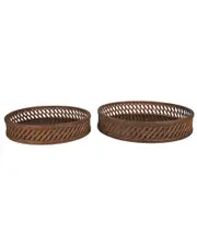 Mercana Set of 2 Thala Wicker Trays