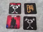 set of 4 - Neoprene Drink Coasters - Pearl Jam