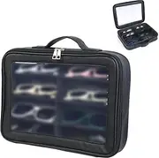[Luxtude] Clear Sunglasses Organizer Case, Glasses Case for Multiple Pairs