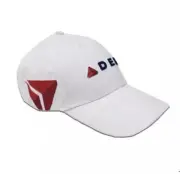 Delta Airlines Black Red White Embroidered Widget Adjustable Baseball Cap Hat