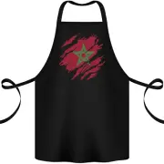Torn Morocco Flag Moroccan Day Football Cotton Apron 100% Organic