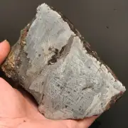 100% Aletai Iron Meteorite End-Cut Etched 2551.0 Grams Fusion Crust Sealed Glaze