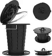 Kaxenig Camping Toilet, Portable Toilet, Foldable Portable Height Adjustable Camping Toilet, Retractable Porta Potty with Toilet Paper Holder, for Hiking, Travel, Traffic Jam