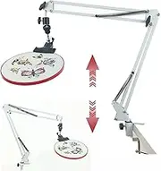 Rotated Cross Stitch Stand Metal Embroidery Hoop Stand,Hand Embroidery Stand Lap Cross Stitch Holder Stand,Embroidery Holder Stand Suitable for Embroidery Hoops (White) (HB-2)
