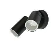 Brilliant Lighting Coolum Black Twin Head Exterior Wall Light