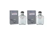 2x Whisky Silver 100ml Eau De Toilette Fragrances Natural Spray for Him Men Guys
