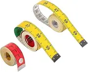 Baxnore 3PCS Soft Measuring Tape, Double Scale Tailor Tape Measure with Metal Ends, Flexible Body Ruler for Sewing Clothing Alterations Body Measurements 150cm 59inch