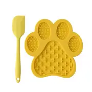 Mimi And Munch Enrichment Lick Mat With Spatula Yellow