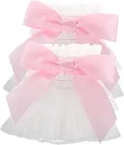 [SOESFOUFU] Elegant Lace Hand Cuffs with Bow Sleeves Detachable Fingerless for Nail Enthusiasts Perfect for Makeup Sessions