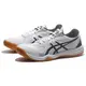 ASICS 排球鞋 UPCOURT 5 白黑 膠底 室內 羽排鞋 男 1071A086103