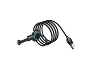 Mcdodo USB To Lightning Gaming Cable 90 Charger Data Cord LED Light Fast Charging For iPhone iPad - 1.8M (Black)