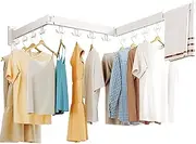 HEILAIYI Clothes Drying Rack, Wall Mounted Collapsible Drying Rack for Laundry Organization and Storage