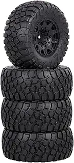 4 pcs 110mm 1/10 RC Car Truck Short Course Truck Off-Road Vehicle Tyres RC Wheel Compatible with Traxxas HSP Tamiya HPI Kyosho RC Car
