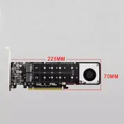 PCIE 4.0 x16 To M.2 M-Key NVME SSD Expansion Card,Supports 4 Nvme M.2 SSD Newobn