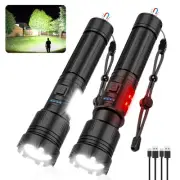 Magnetic Flashlight Rechargeable High Lumens, Super Bright LED Pocket Flash L...