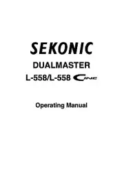 Sekonic Zoom DualMaster L-558 & L-558 Cine Owner’s Operating Manual Instructions