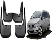 4PCS Mudguards Compatible for Benz Vito Benz Viano (W639) 2006~2015 Mudflaps Mud Flaps Splash Guards Mud Guards Tire Mud Fenders(2011-2015)