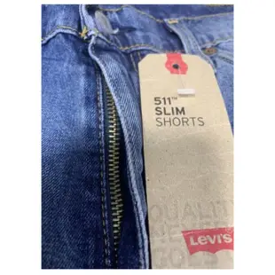 【LEVIS】511 修身膝上牛仔短褲 丹寧休閒短褲(美國進口平行輸入)