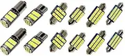 12Pcs LED Interior Light Vehicle Bulbs Led Lamp Kit, For Volkswagen VW Scirocco R 3R 2009 2010 2011 2012 2013-2017