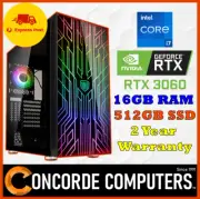 Intel Core i7 NVIDIA RTX 3060 16GB RAM 512GB SSD Desktop Computer Gaming PC