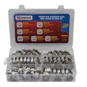 Interstate Pneumatics H60FK Assorted 60 pcs Stainless Steel Hose Clamps Kit