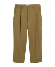 Green Cotton Carrot Oversized Trousers S,XL,L,M bronze