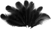 500Pcs-Black Rooster Feathers 3-5Inch Bulk Feathers for Crafts DIY Dream Catcher