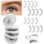 8 Pair Reusable Magnetic Eyelashes with Eyelash Tweezers Magnetic Eyelashes Kit-Style 2