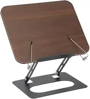 Adjustable Reading Stand with 360° Rotating Base & Elastic Page Clips, Portable Desktop Book Rack, Book Stand for Office, Kitchen, School Textbook, Sheet Music, Recipe, Magazine, Laptops, Tablet