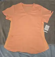 Med Couture MC Touch Women Scrub V-Neck Top MC7459 APSO Apricot Sorbet