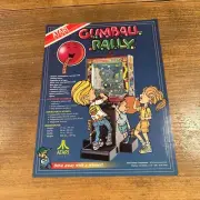 Gumball Rally Original NOS Arcade Game FLYER, Atari 1990