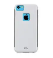 Case-Mate Pop Case for iPhone 5c, White/Titanium
