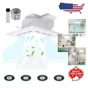 Remote-Controlled Bathroom Ceiling Exhaust Fan with LED Light - 110 CFM Airflow