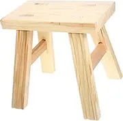 HOOTNEE Small Wooden Stool for Home Stable and Smooth Surface for Shoe Changing Step Stool for Adults for Bathroom Kitchen and Entryway