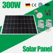 12V 300W Solar Panel Kit Mono Home Caravan Camping Power Charging Battery