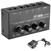 G-MARK EPMH4 HA400 Headphone Amplifier 4 Channels Metal Stereo Audio Mini Earphone Splitter Monitor Amp