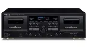 TEAC W-1200 Double Cassette Deck Player Recorder Mic Mixing USB Digital Output