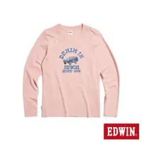在飛比找蝦皮商城優惠-EDWIN 丹寧吉普車長袖T恤(淺粉紅)-女款