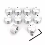 10PCS 25 x 15.5mm SOLID Aluminum Home Vintage Amplifier Audio Rotary VOLUME KNOB